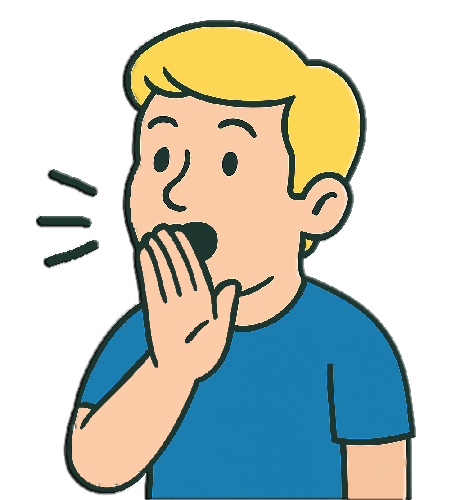 Cartoon character whispering